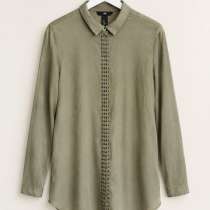 Блузка H&M олива хаки XS удлинённая (Б/У), в Уфе