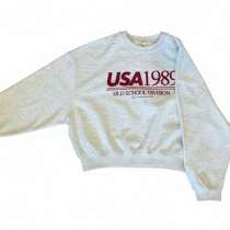 Новая толстовка (Zara) USA 1989, серая, с биркой, в Москве