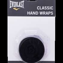 Бинт боксерский Everlast 4466BK, 3.5 м, хлопок, черный, в Сочи