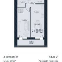 Евродвушка в новостройке в центре Томска, в Томске