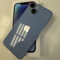 iPhone 14 256GB, синий. Аккумулятор 75%, в Москве
