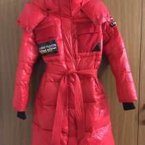 Зимний пуховик, женский, молодежный, красный, в Пензе