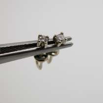 Серьги-гвоздики с бриллиантами Ф 2.6 мм., в Москве