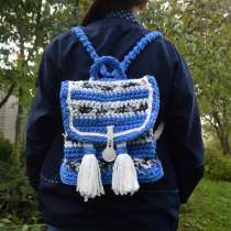 Вязанный рюкзак в этно-стиле, в Павловском Посаде