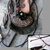 Колье и серьги из меди и серебра "Шервудский лес". Авторское украшение, ручная работа!, в Краснодаре