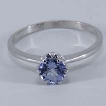 Кольцо золотое с круглым Танзанитом Ф 5.8 мм, в Москве