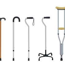 Прокат костылей подмышечных под рост 140 - 200 см, в Барнауле