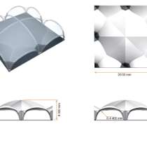 Арочный шатёр SQUARE 400/10, в Москве