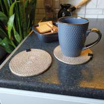 Сервировочная салфетка (подстаканник), джут, ручная работа, в Сочи