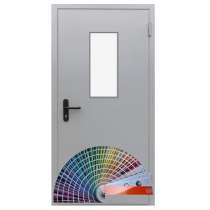 Дверь противопожарная металлическая остеклённая ДПМс-01/60, в Москве