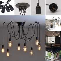 Люстра "паук" 10 ламп, лофт, в Санкт-Петербурге