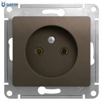 Розетка без заземления, 16А, механизм, ШОКОЛАД, в г.Минск