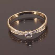 Кольцо из жёлтого золота с бриллиантами, в Москве