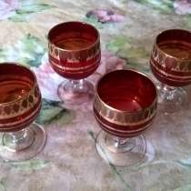 Рюмки рубиновый хрусталь Богемия, в Новосибирске