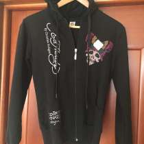 Толстовка новая Ed Hardy M 46 чёрная на замке с капюшоном 85, в Москве