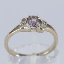 Золотое кольцо с Сапфиром падпаражда овал и бриллиантами, в Москве