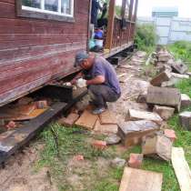 Замена аварийного фундамента. Подъем дома. Винтовые сваи., в Коломне