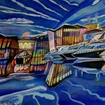 Картина Кипр. Ночь. Лимассол. (графика), в Саратове