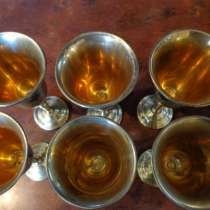 Продам Бокал 6шт. Кубачи серебро 875пр, в Москве