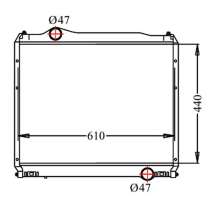 Радиатор охлаждения двигателя MI-0153-48, в Артеме