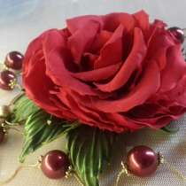 Брошь, шёлк, ручная работа, в Раменское