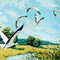 Картина от РиКо Аисты. Взлёт (украшение интерьера), в Москве