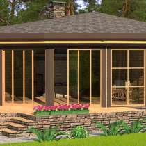 Беседка из клееного бруса Шелл-40, в Москве