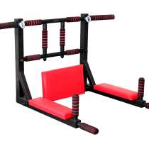 Турник 3 в 1 MDL разборный 40х40 усиленный черно-красный, в Коврове