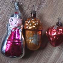 Елочные игрушки шишки и Красноармеец Звезда 1950-е гг. 10 с, в Саратове