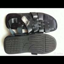 Сандали мужские новые размер 45 44 кожа чёрные подошва резин, в Москве