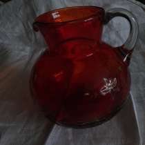 Кувшин двухслойный рубиновый хрусталь, в Старом Осколе