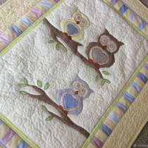 Детское лоскутное одеяло "Совушки", в Омске