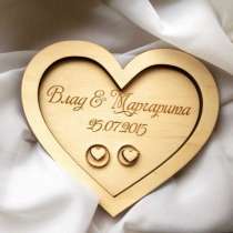 Резные свадебные аксессуары из дерева и акрила, в Москве