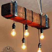Деревянная люстра в стиле лофт/рустик, в Москве