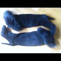 Ботфорты сапоги новые Ferre Италия размер 39 замша зима чёрн, в Москве