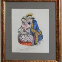 Цветная хромолитография "Приставала, в Москве