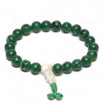 Буддийские четки из Малахита 21 бусина, в Москве