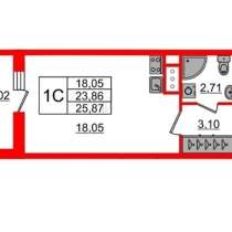 Студия, 29 кв. м, 26-я линия В. О., д.7, в Санкт-Петербурге