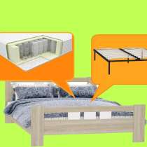 Кровать двуспальная ортопедическая с матрасом, в Москве