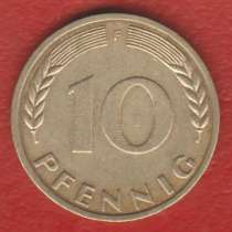 Германия ФРГ 10 пфеннигов 1950 г. F Штутгарт, в Орле