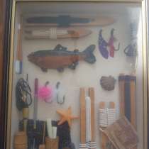 Коллаж в деревянной раме за стеклом, в Видном