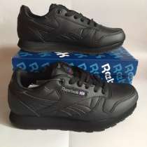 Кроссовки Reebok Classic кожа черный 41-45р, в Мытищи