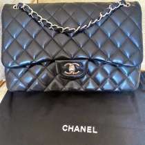 Sac à main Chanel Jumbo Timless/Classique en cuir noir argen, в г.Chanu