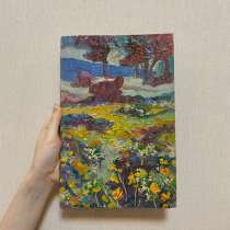 Картина маслом «луг». Холст 20/30, в Москве