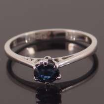 Золотое кольцо с синим не гретым Сапфиром, в Москве
