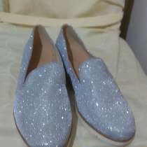 Туфли женские р.40-41 кожезаменитель серебристый-250р, в г.Тирасполь