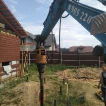 Монтаж винтовых свай техникой, в Санкт-Петербурге