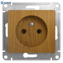 Розетка без заземления, 16А, механизм, ДЕРЕВО ДУБ, в г.Лондон