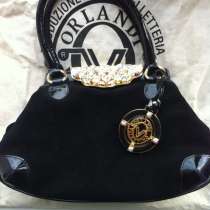 Сумка новая Valentino Orlandi Италия черная замша стразы сва, в Москве