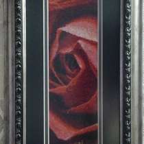 Картина «Красная роза»,ручная работа, вышивка, в г.Минск